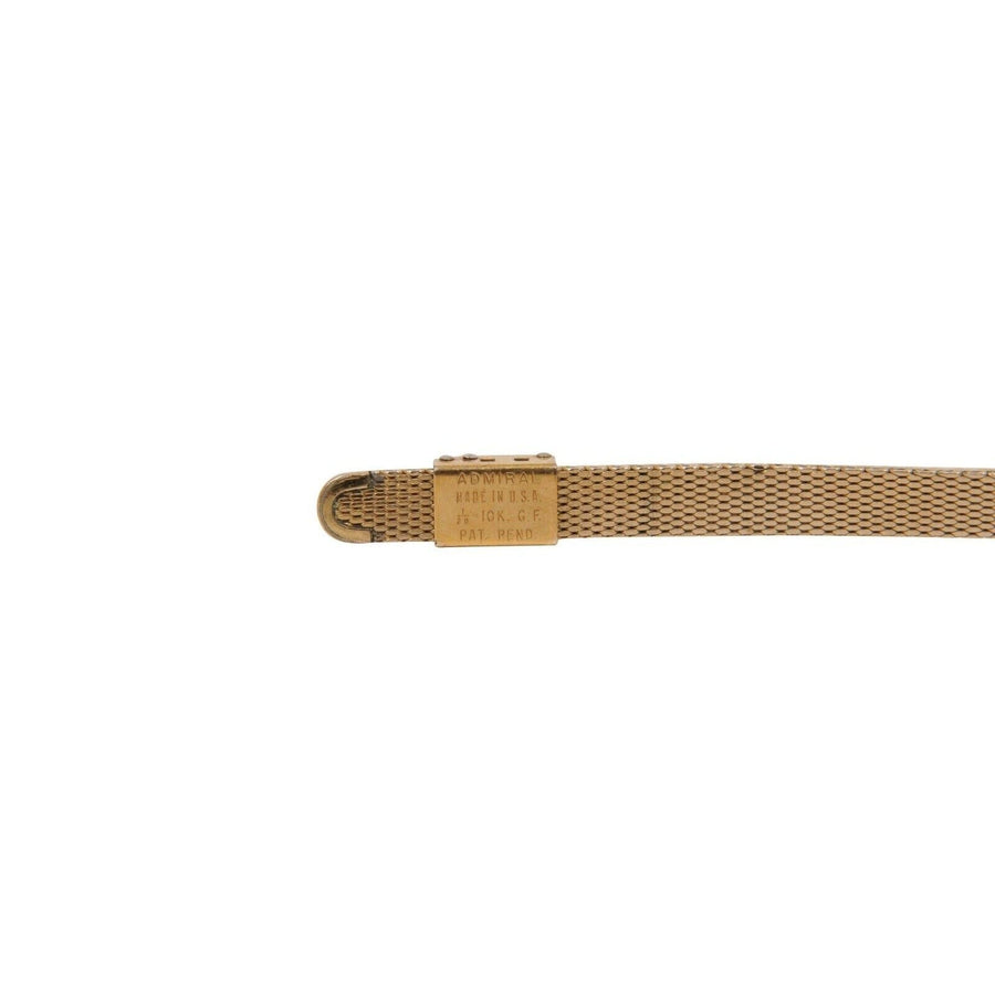 Vintage Zenth 30mm Watch 14k Gold Filled Black Museum Dial Mesh Winder Movado 