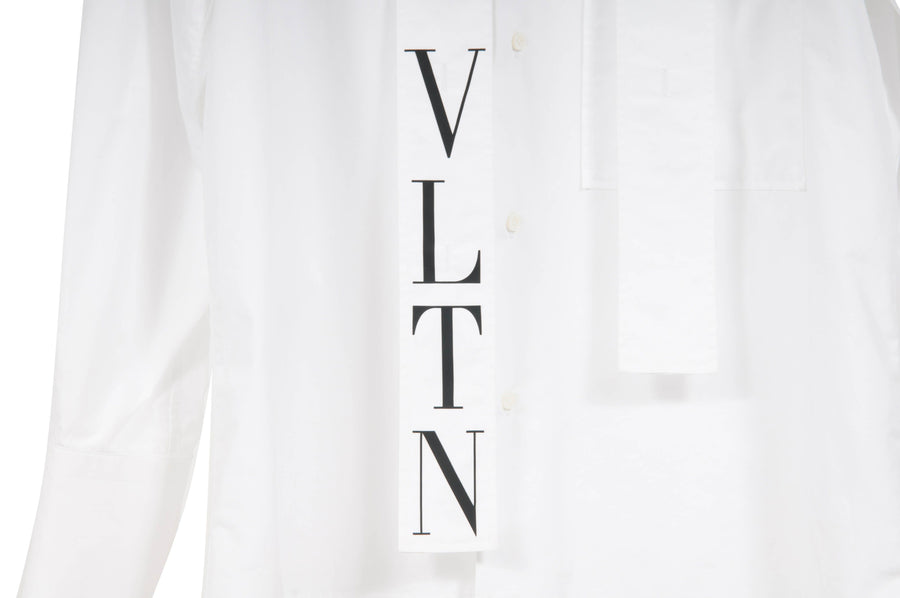 VLTN White Button Down Shirt With Strap VALENTINO 