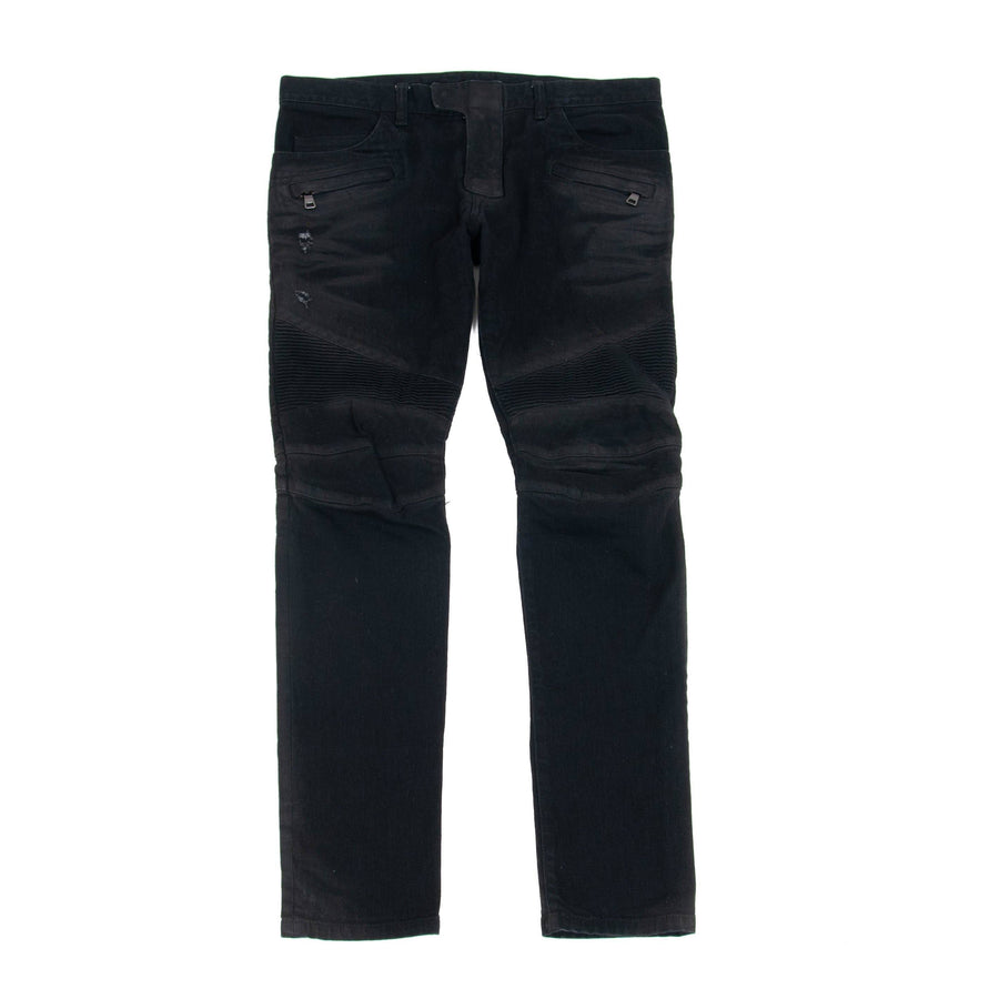 Waxed Biker Jeans BALMAIN 