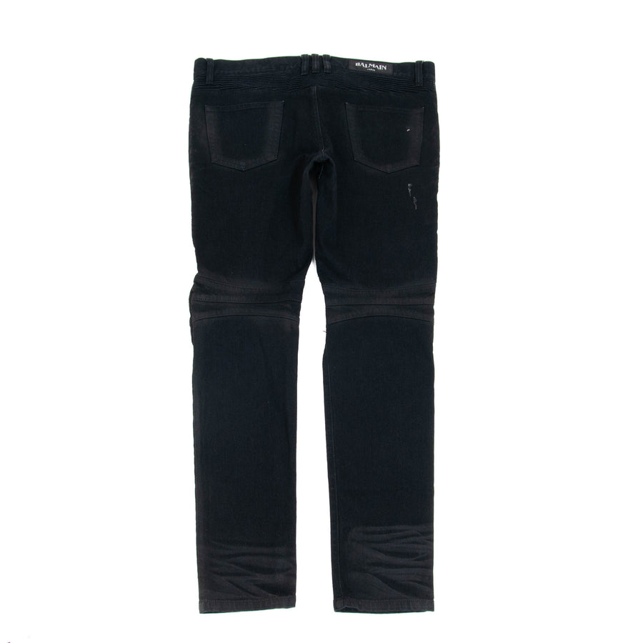 Waxed Biker Jeans BALMAIN 