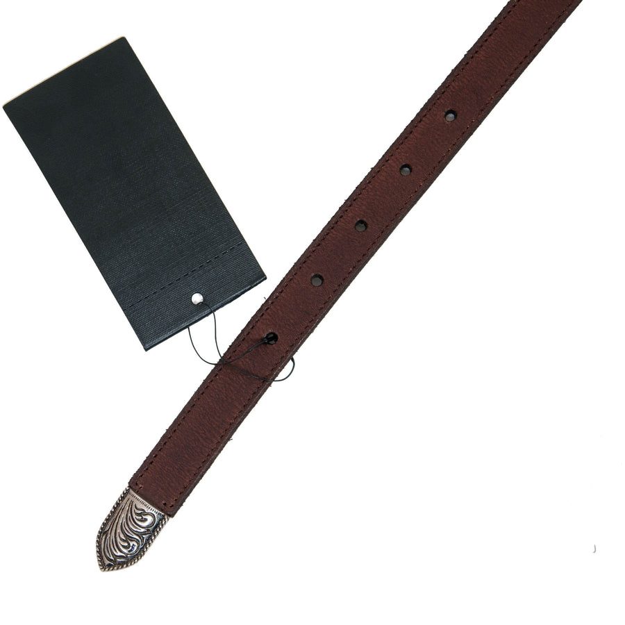 Western Brown Leather Belt SAINT LAURENT 