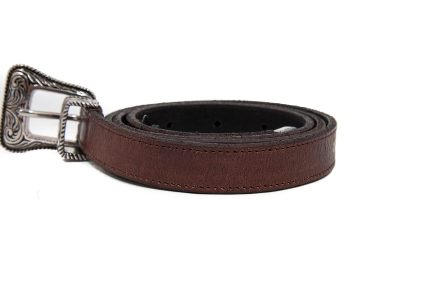 Western Brown Leather Belt SAINT LAURENT 