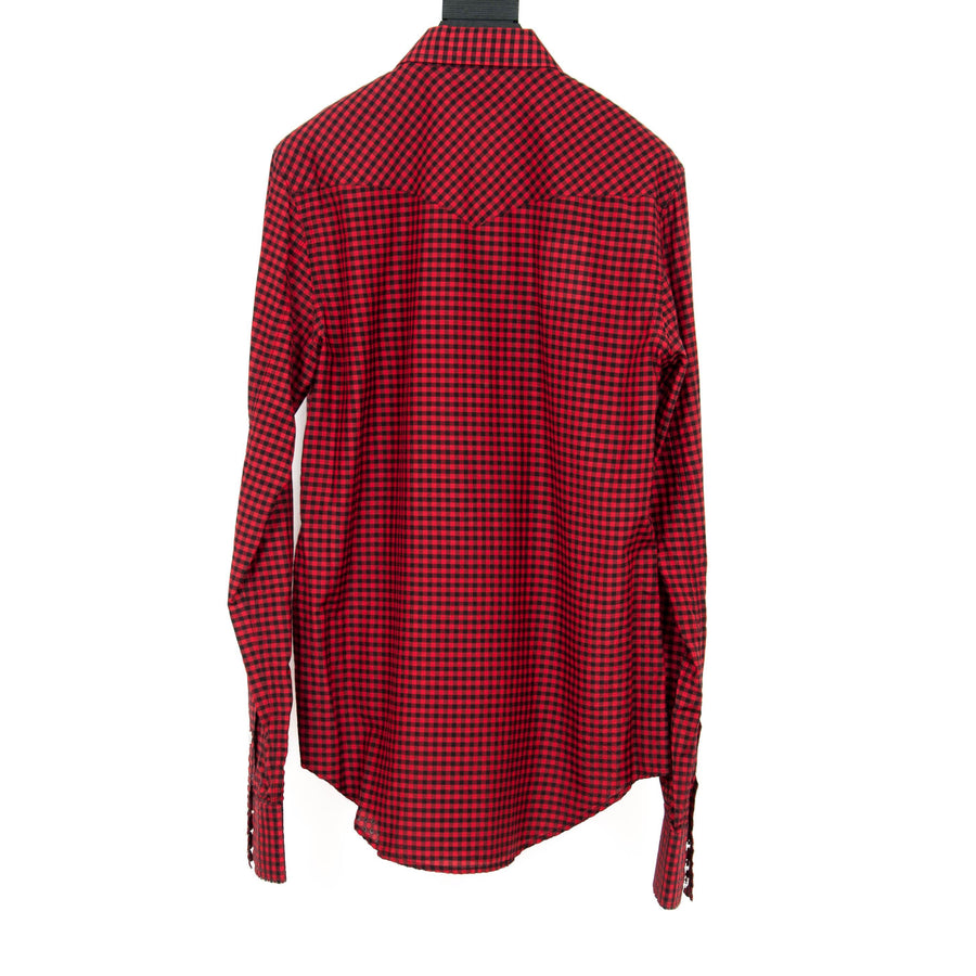 Western Checkered Red Flannel SAINT LAURENT 