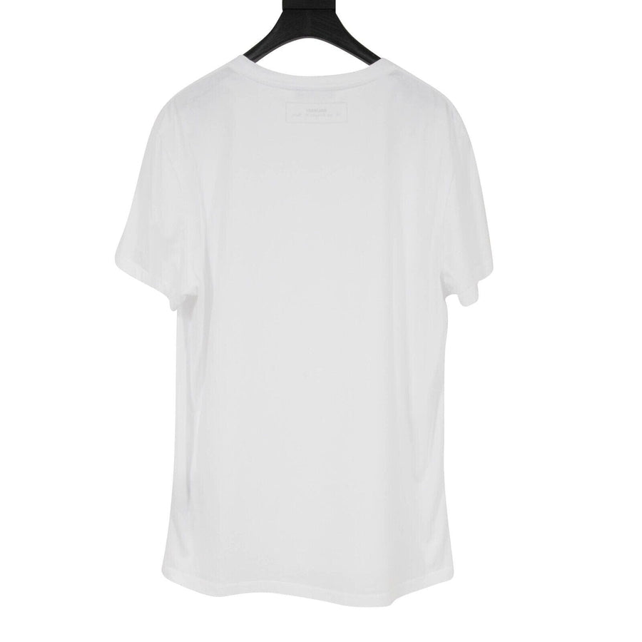 White Blue Holographic Logo T Shirt BALMAIN 