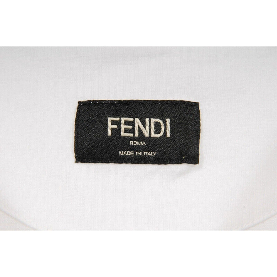 White Brown Forever Fendi FF Logo T Shirt Fendi 