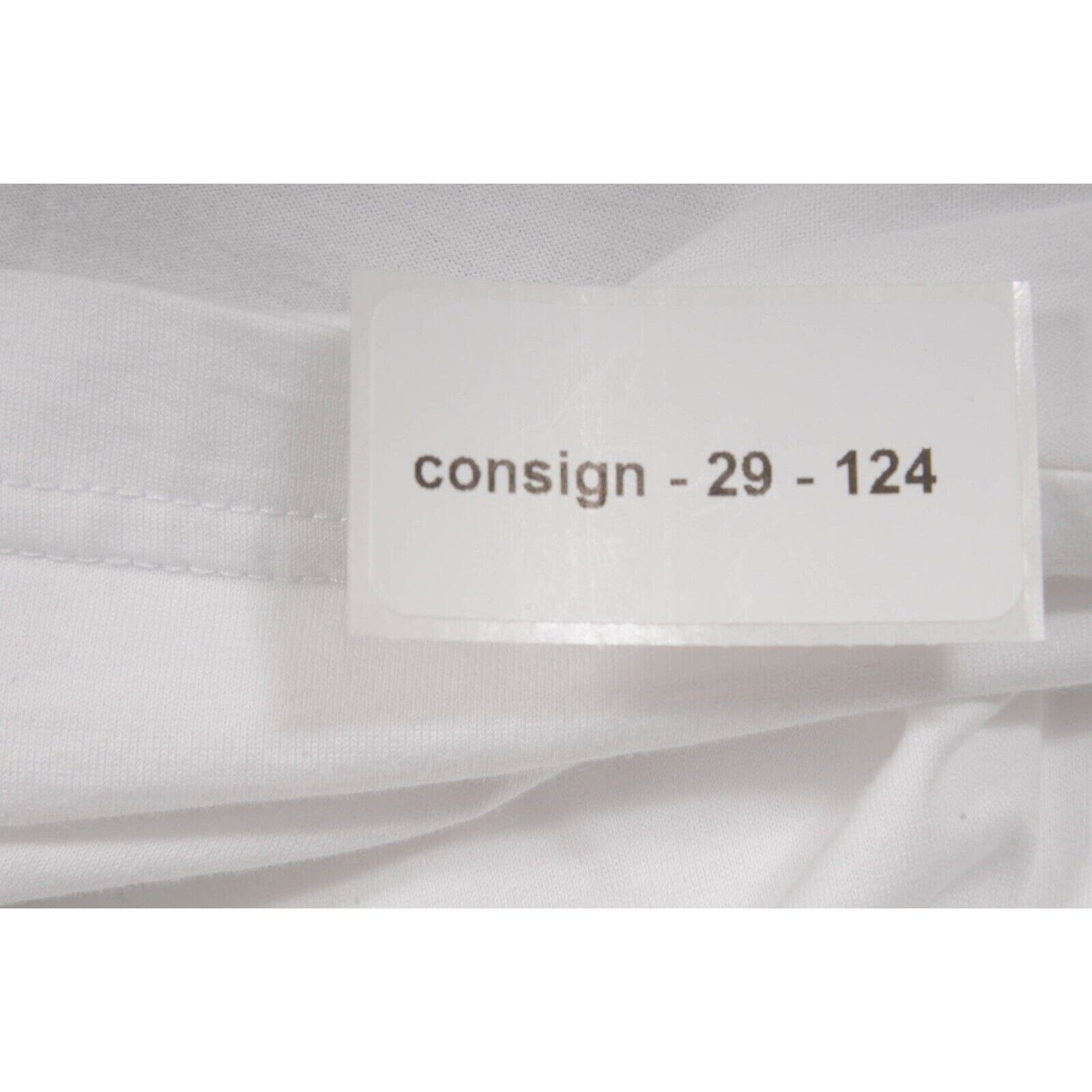 Fendi White Logo Print Cotton T-Shirt