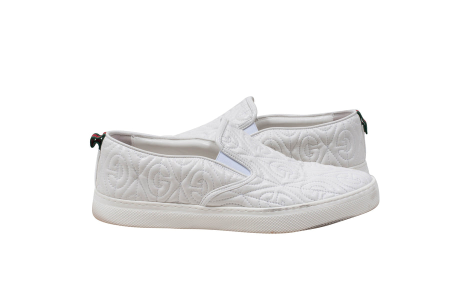 White Dublin G Rhombus Quilted Sneakers GUCCI 