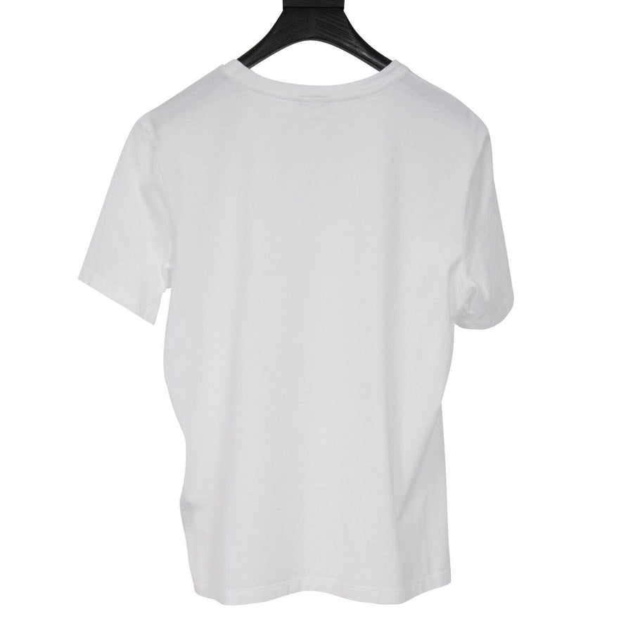 White Embroidered Logo T Shirt Top Versace 