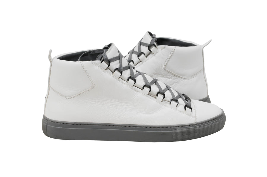 White Gray High Top Arenas Sneakers BALENCIAGA 