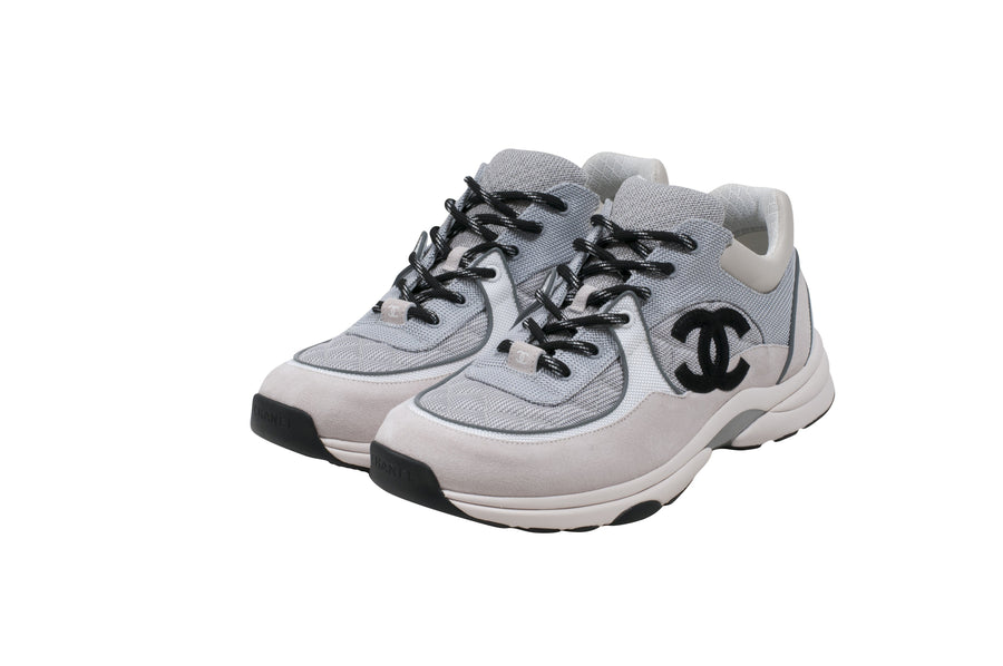 White Gray Sport Sprint Sneakers Trainers Sneakers CHANEL 
