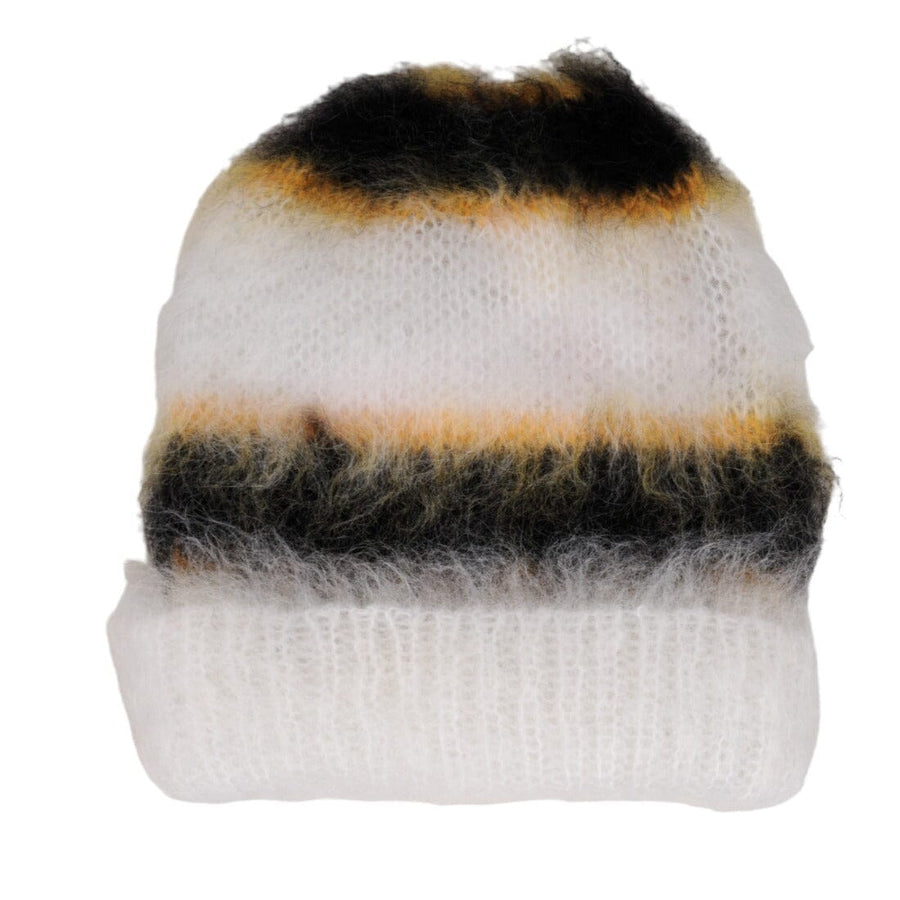 White Mohair Blend Fuzzy Wuzzy Brushed Beanie Marni 