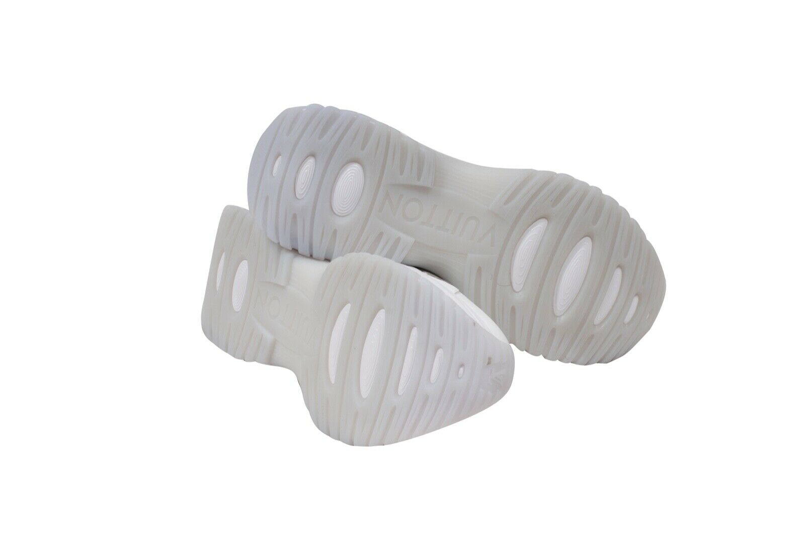 Louis Vuitton LV Mens White Silver Pulse Runaway Sneakers shoes