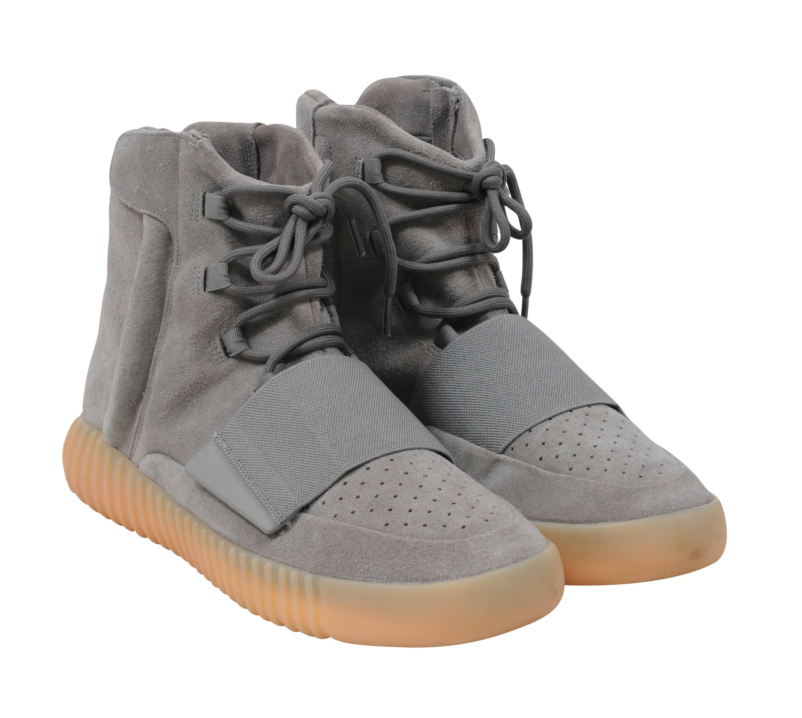 Adidas Mens's Yeezy Boost 750 Light Gray Glow In The Dark Gum Sole VNDS Size 13 – THE-ECHELON