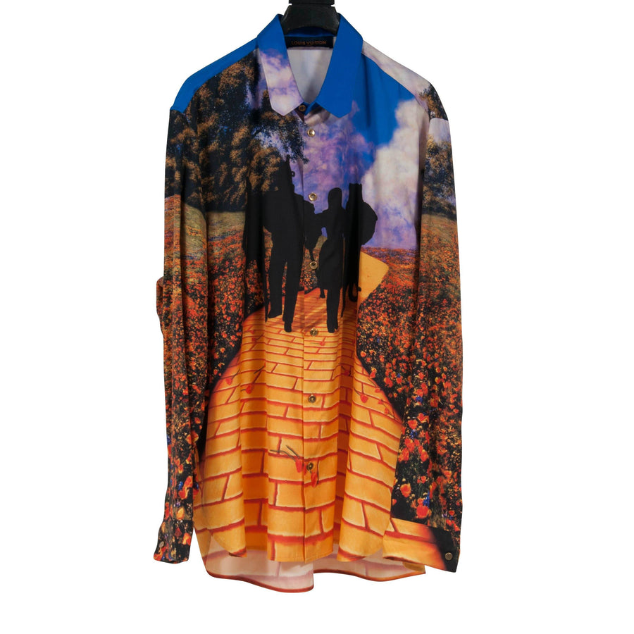 Louis Vuitton Men's Wizard of Oz Brick Road Long Sleeve 100% Silk