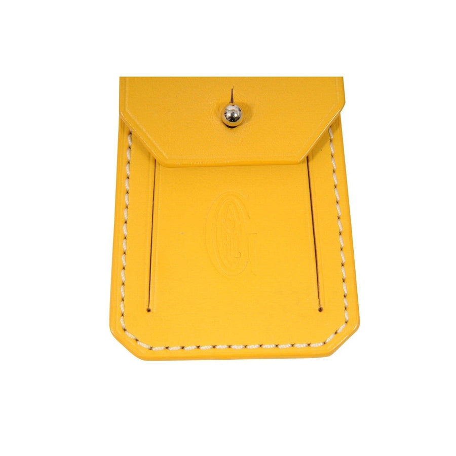 Yellow Leather Luggage Tag GOYARD 