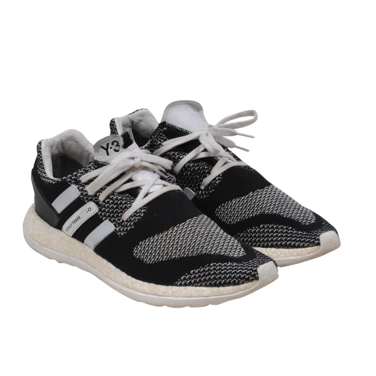 Yohji Yamamoto Adidas Y3 Pureboost ZG Knit Sneakers Core Black White Size 9.5 THE-ECHELON Yohji Yamamoto Adidas Y3 Pureboost ZG Knit Sneakers Core Black White Size 9.5 THE-ECHELON