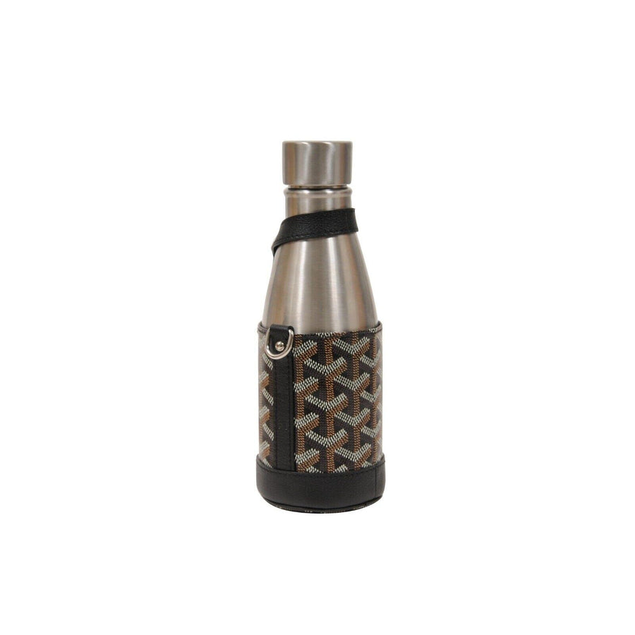 Yonne PM Water Bottle Black Brown Travel Flask GOYARD 