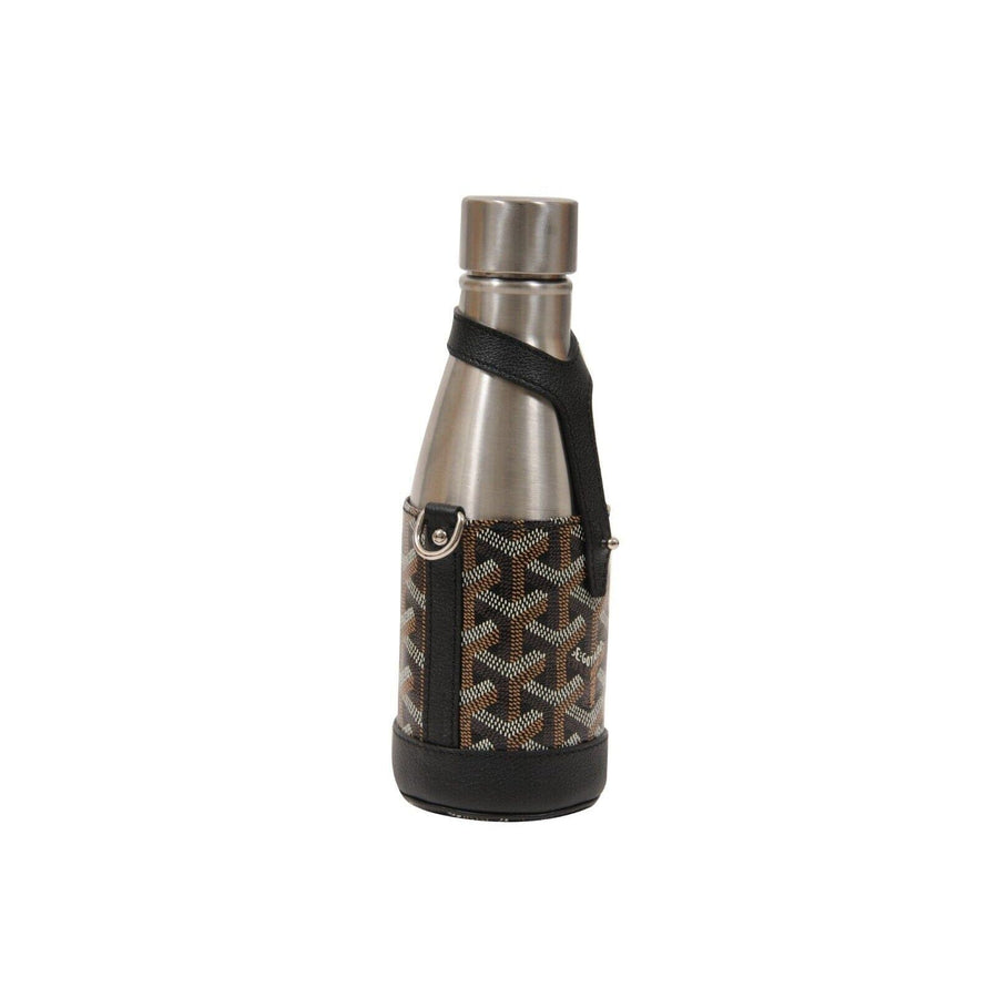 Yonne PM Water Bottle Black Brown Travel Flask GOYARD 