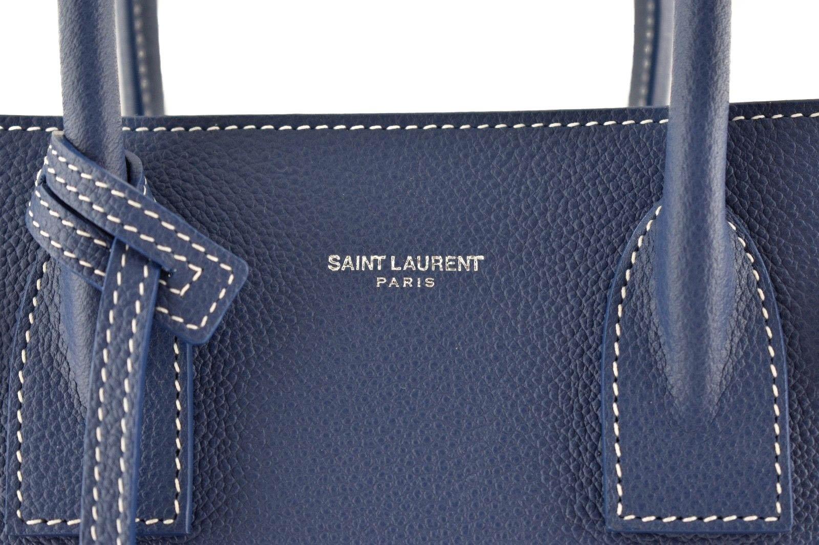 Blue Saint Laurent Small Sac De Jour Satchel – Designer Revival